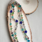 Colourful Crystals Beaded Necklace - Silver Chamber Jewellery Store