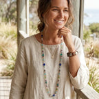 Colourful Crystals Beaded Necklace - Silver Chamber Jewellery Store