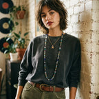 Colourful Crystals Beaded Necklace - Silver Chamber Jewellery Store