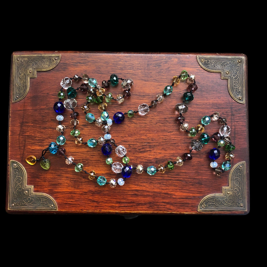 Colourful Crystals Beaded Necklace Silver Chamber Jewellery Store