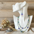 Colourful Crystals Beaded Earring - Silver Chamber Jewellery Store