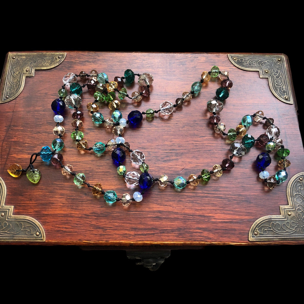 Colourful Crystals Beaded Necklace Silver Chamber Jewellery Store