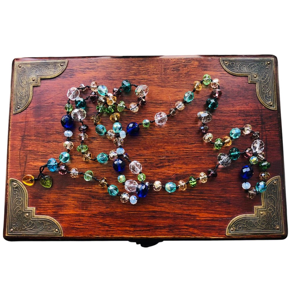 Colourful Crystals Beaded Necklace Silver Chamber Jewellery Store