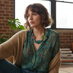 Colourful Glass Statement Necklace - Silver Chamber Jewellery Store