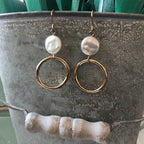 Gold-plated Hoop Earrings With Pearls - Silver Chamber Jewellery Store