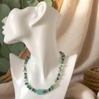 Green Natural Stones Choker Necklace