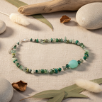 Green Natural Stones Choker Necklace