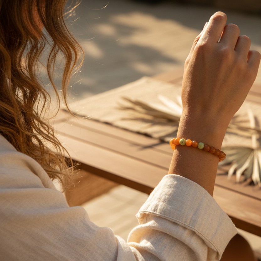 Aventurine beaded bracelet