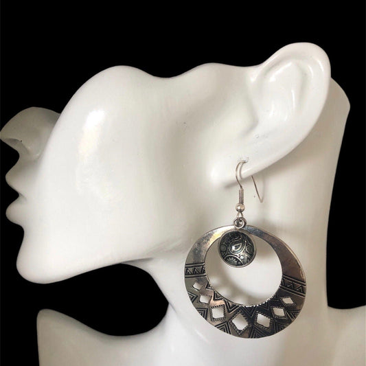 Handmade Bohemian Metal Hoops Silver Chamber Jewellery Store