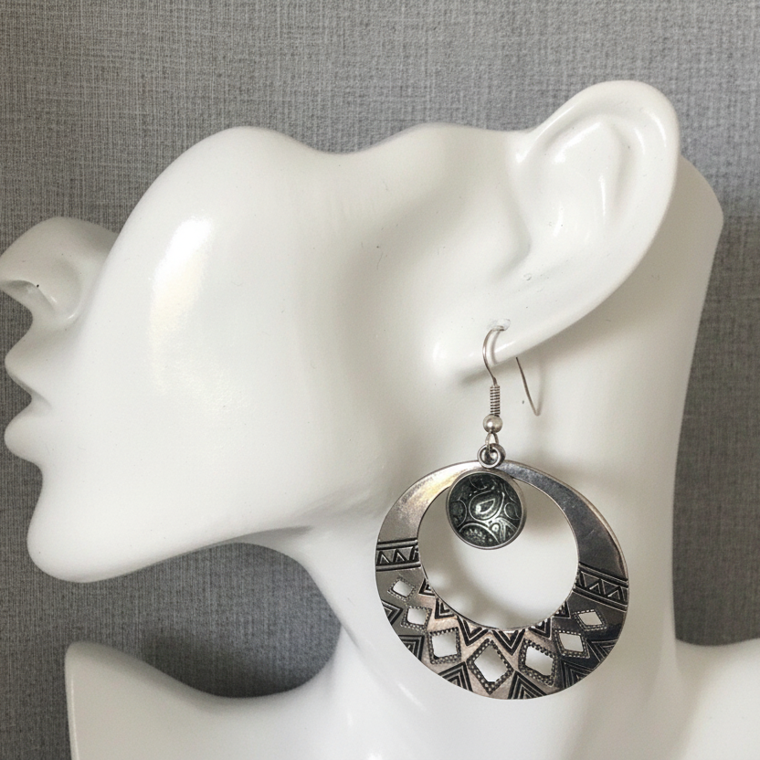 Handmade Bohemian Metal Hoops