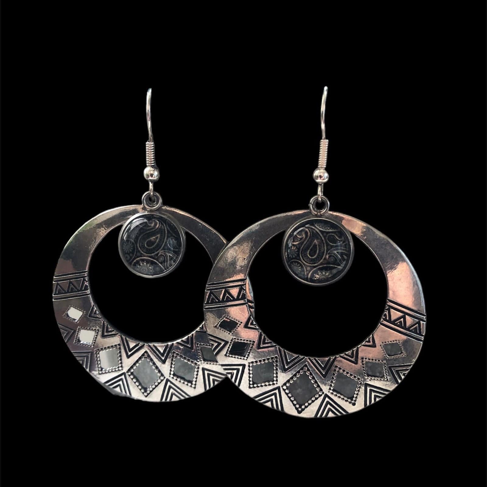 Handmade Bohemian Metal Hoops Silver Chamber Jewellery Store