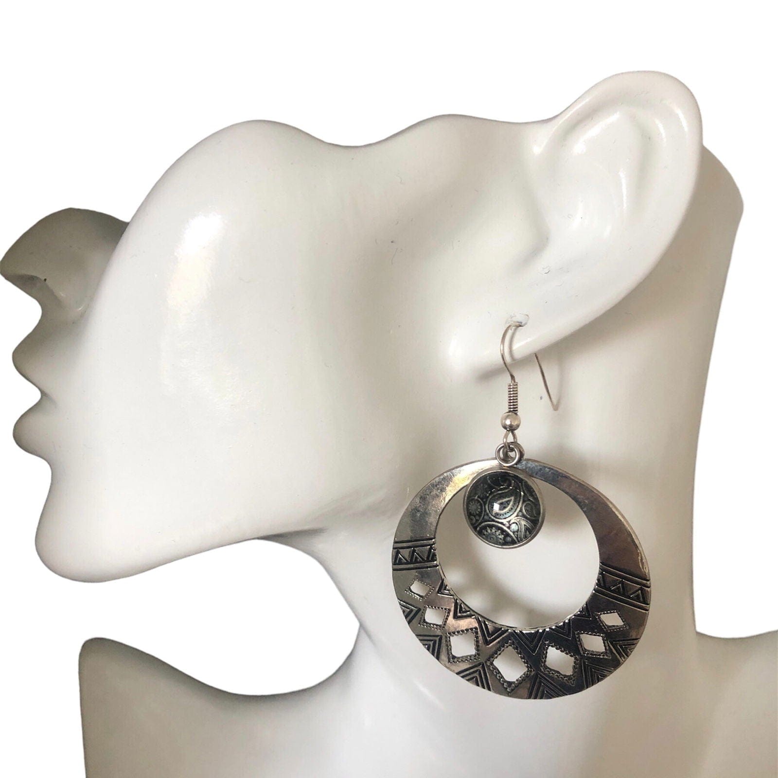 Handmade Bohemian Metal Hoops Silver Chamber Jewellery Store