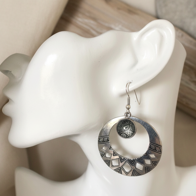 Handmade Bohemian Metal Hoops