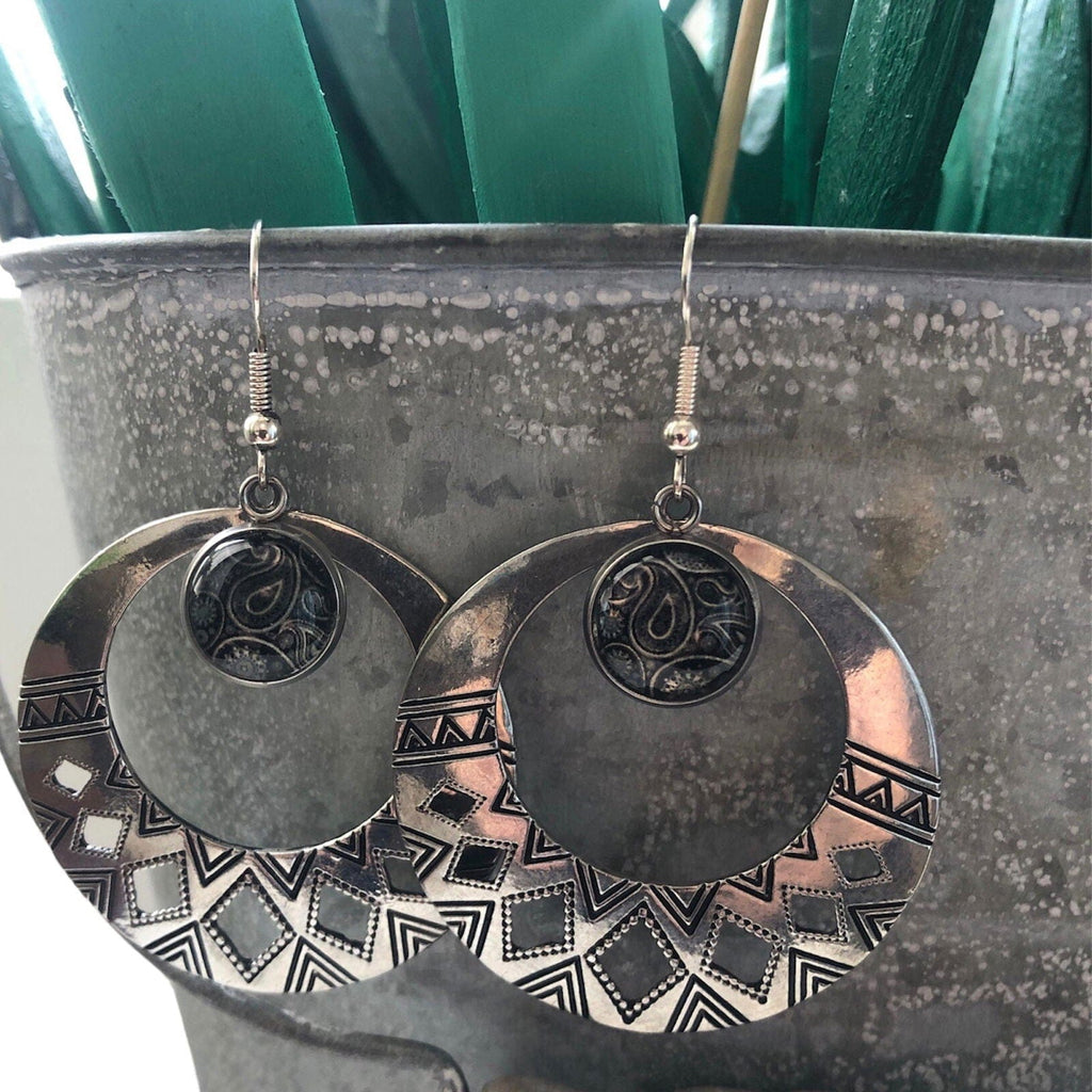 Handmade Bohemian Metal Hoops Silver Chamber Jewellery Store