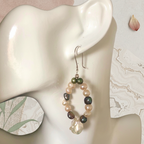 925 silver and Freshwater pearls dangle earrings