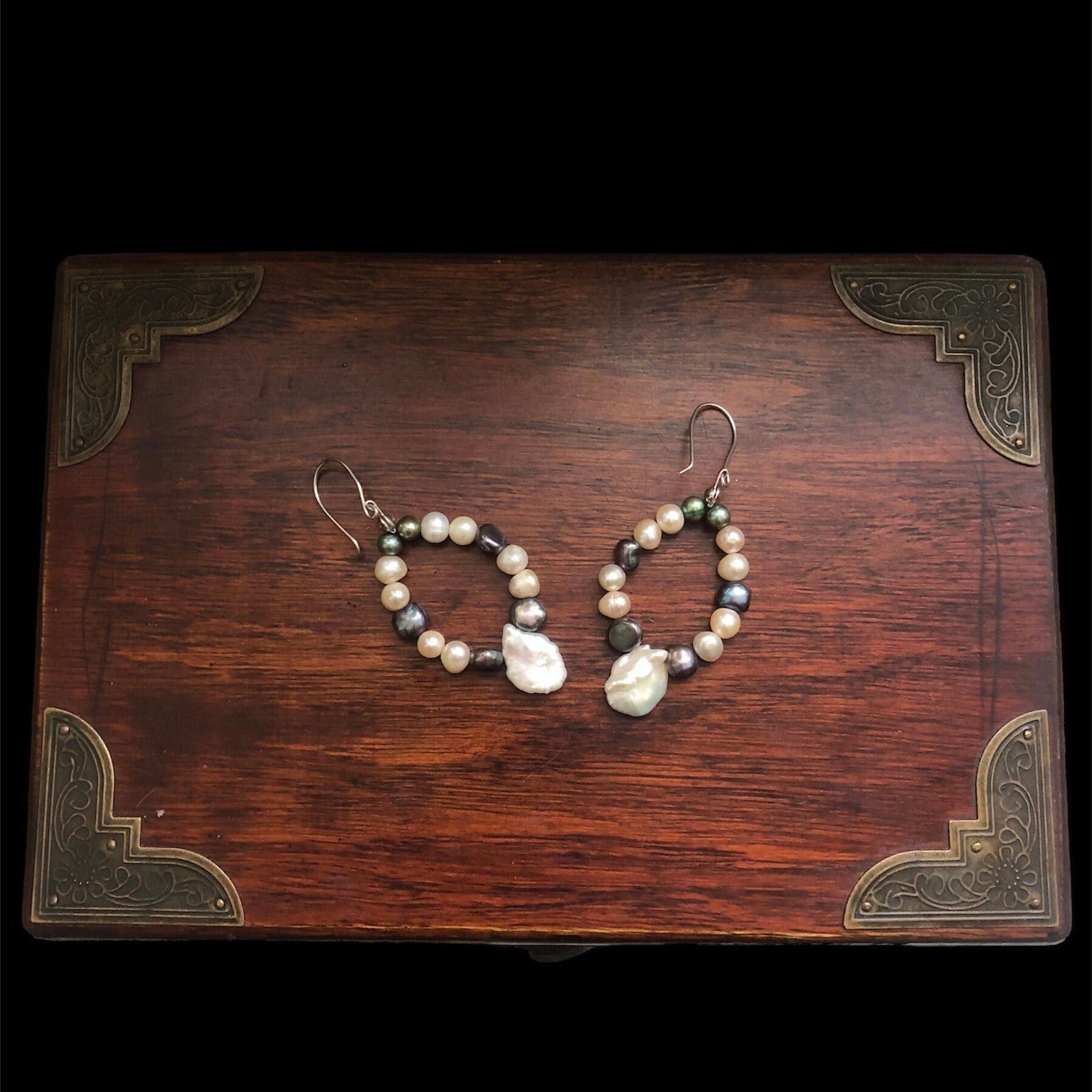 Handmade Freshwater Pearls Dangle Earrings Silver Chamber Jewellery Store