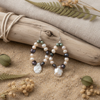 925 silver and Freshwater pearls dangle earrings