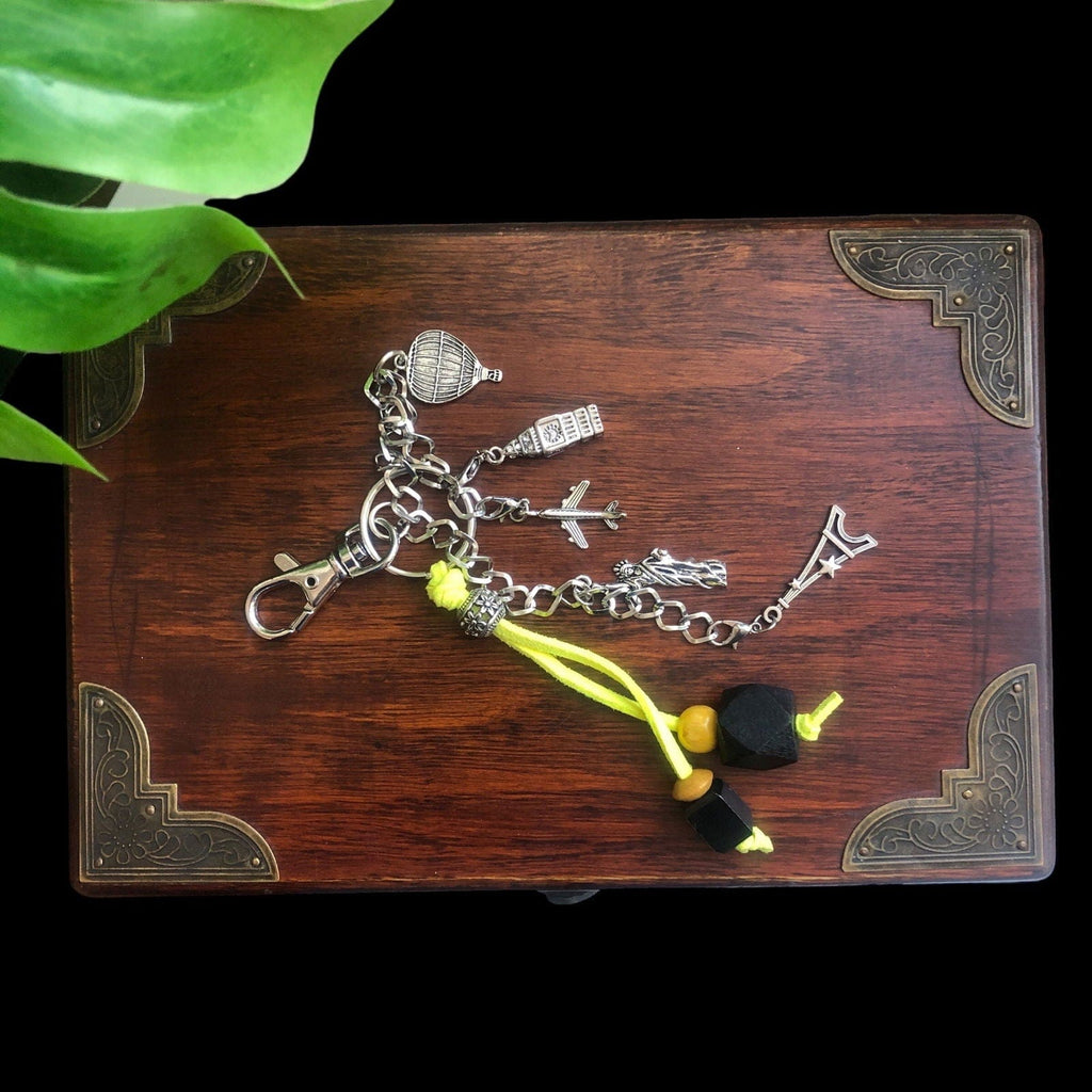 Handmade Travellers Keychain / Bag Charm Silver Chamber Jewellery Store