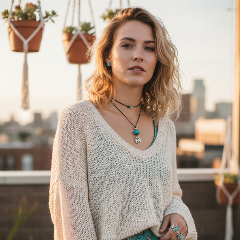 Howlites and Dog Choker Necklace