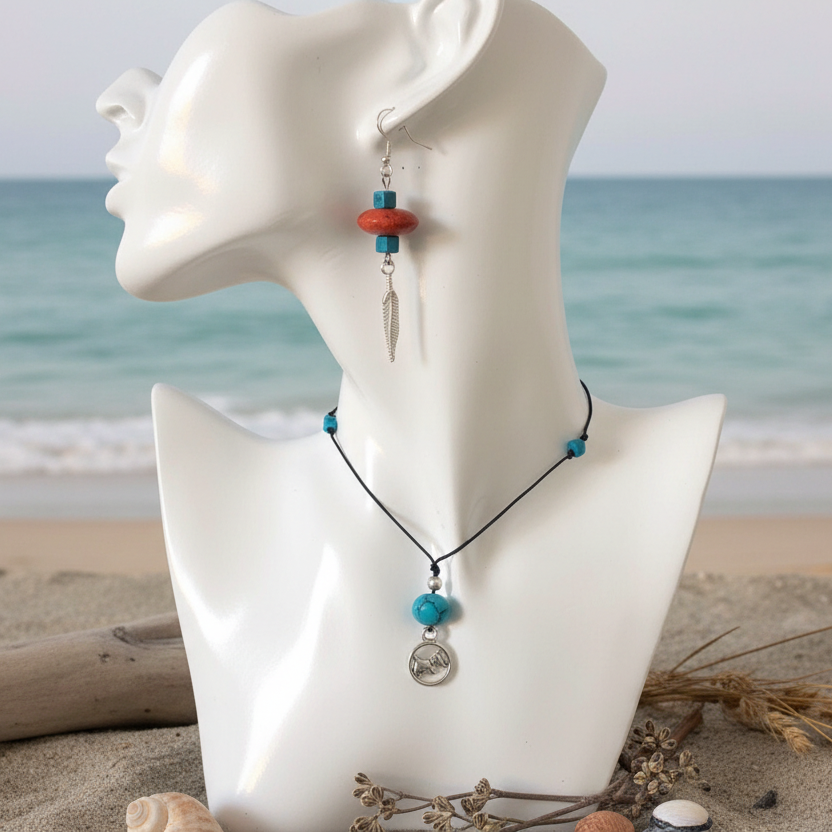 Howlites and Dog Choker Necklace