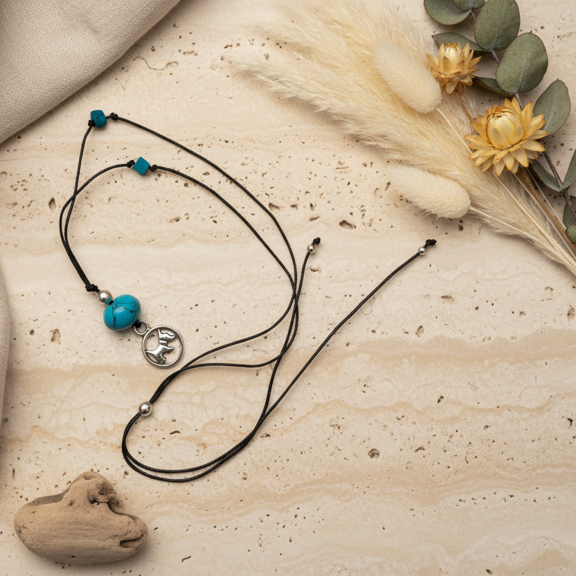 Howlites and Dog Choker Necklace