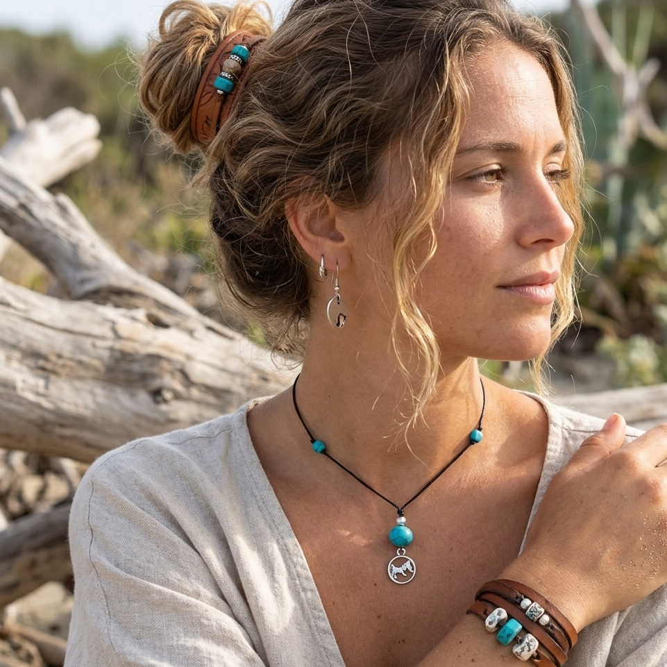 Howlites and Dog Choker Necklace - Silver Chamber Jewellery Store