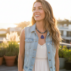 Lapis Lazuli and 925 Silver Beaded Necklace