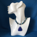 Lapis Lazuli and 925 Silver Beaded Necklace