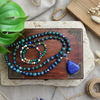 Lapis Lazuli and 925 Silver Beaded Necklace