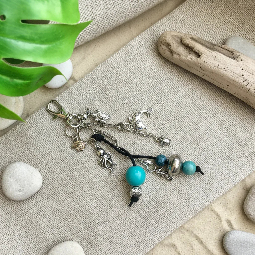 Marine Animals Handmade Bag Charm - Silver Chamber Jewellery Store