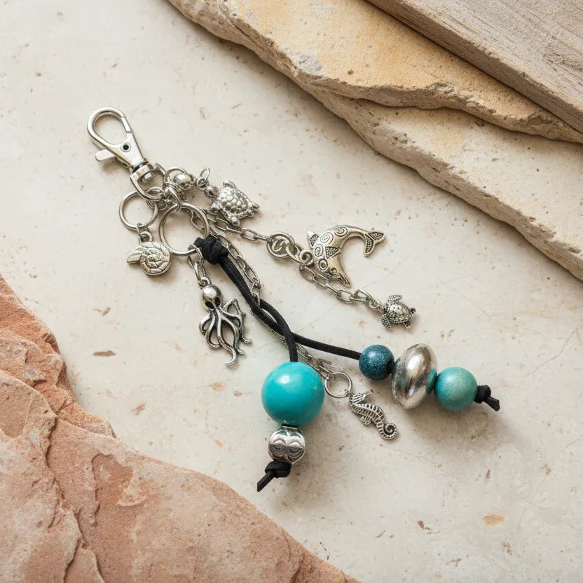 Marine Animals Handmade Bag Charm - Silver Chamber Jewellery Store