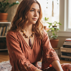 Mookaite and Yellow Jade Beaded Necklace with Agate Slice Pendant - Silver Chamber Jewellery Store
