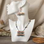 Mother of Pearl and Crystals Beaded Necklace - Silver Chamber Jewellery Store