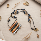 Mother of Pearl and Crystals Beaded Necklace - Silver Chamber Jewellery Store