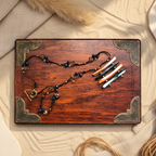 Mother of Pearl and Crystals Beaded Necklace - Silver Chamber Jewellery Store