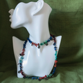 Multi-Colour Natural Stones and Brass Beaded Necklace Silver Chamber Jewellery Store