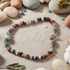 Multi-colour Natural Stones Beaded Necklace