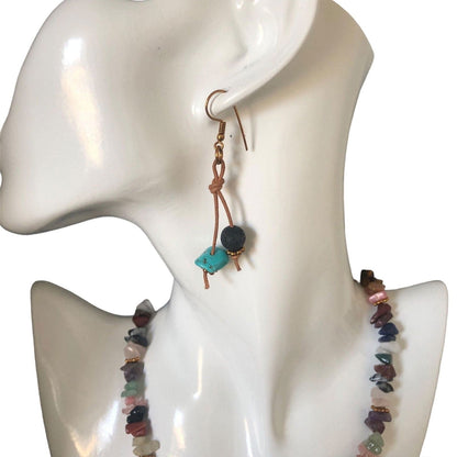 Multi-colour Natural Stones Beaded Necklace Silver Chamber Jewellery Store
