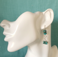 Natural Turquoise 925 Silver Dangle Earrings