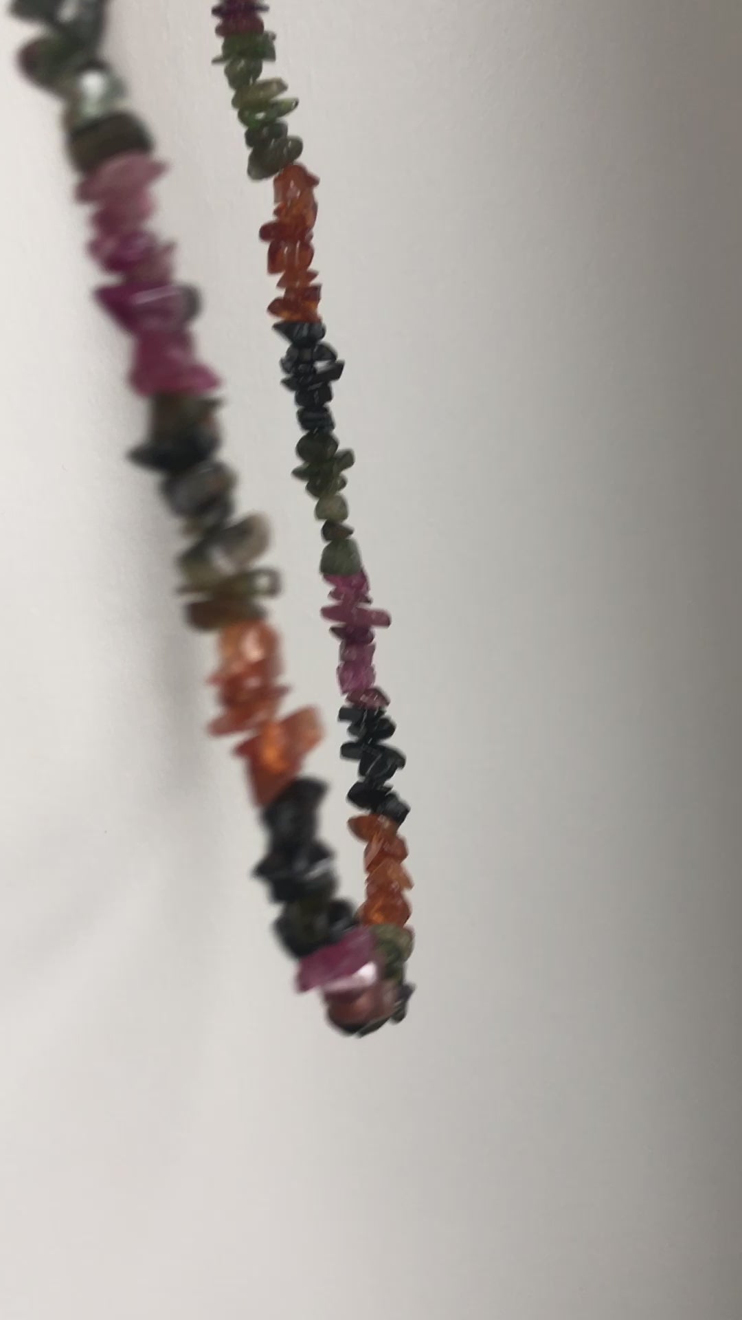 Watermelon Tourmaline Chip Necklace