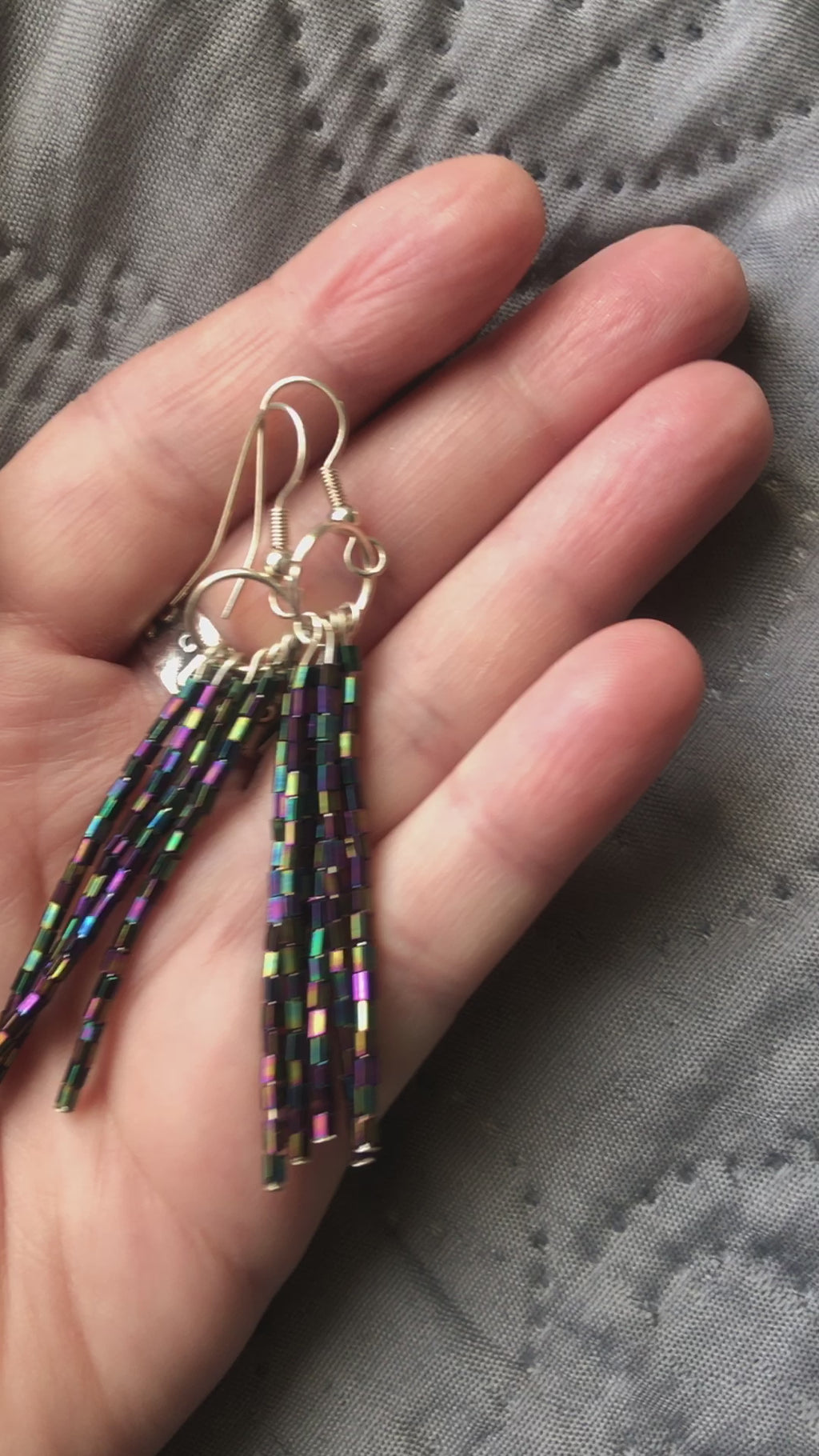 Shimmering AB Crystal Beaded Earrings