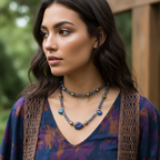 Quartz, Pyrite and Hematite Beaded Choker Necklace - Silver Chamber Jewellery Store