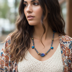 Quartz, Pyrite and Hematite Beaded Choker Necklace - Silver Chamber Jewellery Store