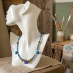 Quartz, Pyrite and Hematite Beaded Choker Necklace - Silver Chamber Jewellery Store