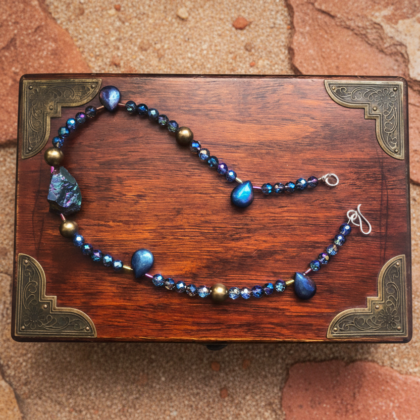 Quartz, Pyrite and Hematite Beaded Choker Necklace - Silver Chamber Jewellery Store