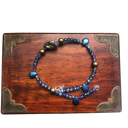Quartz, Pyrite and Hematite Beaded Choker Necklace Silver Chamber Jewellery Store