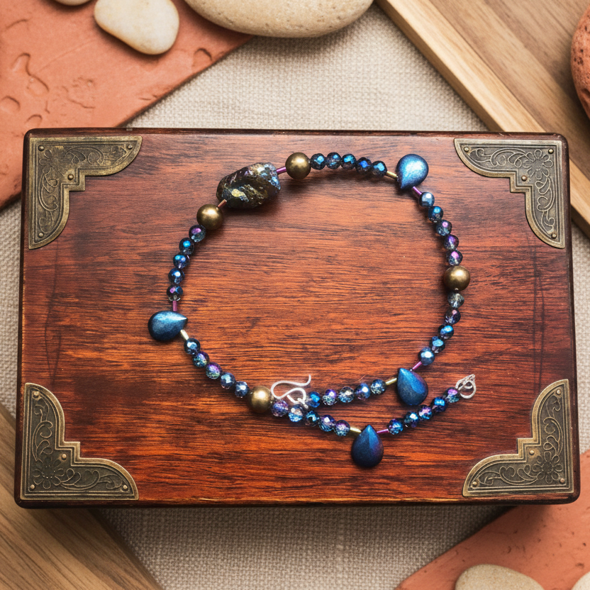 Quartz, Pyrite and Hematite Beaded Choker Necklace - Silver Chamber Jewellery Store