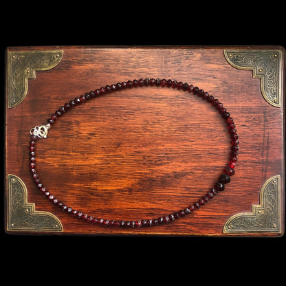 Red Vintage Beaded Necklace Silver Chamber Jewellery Store