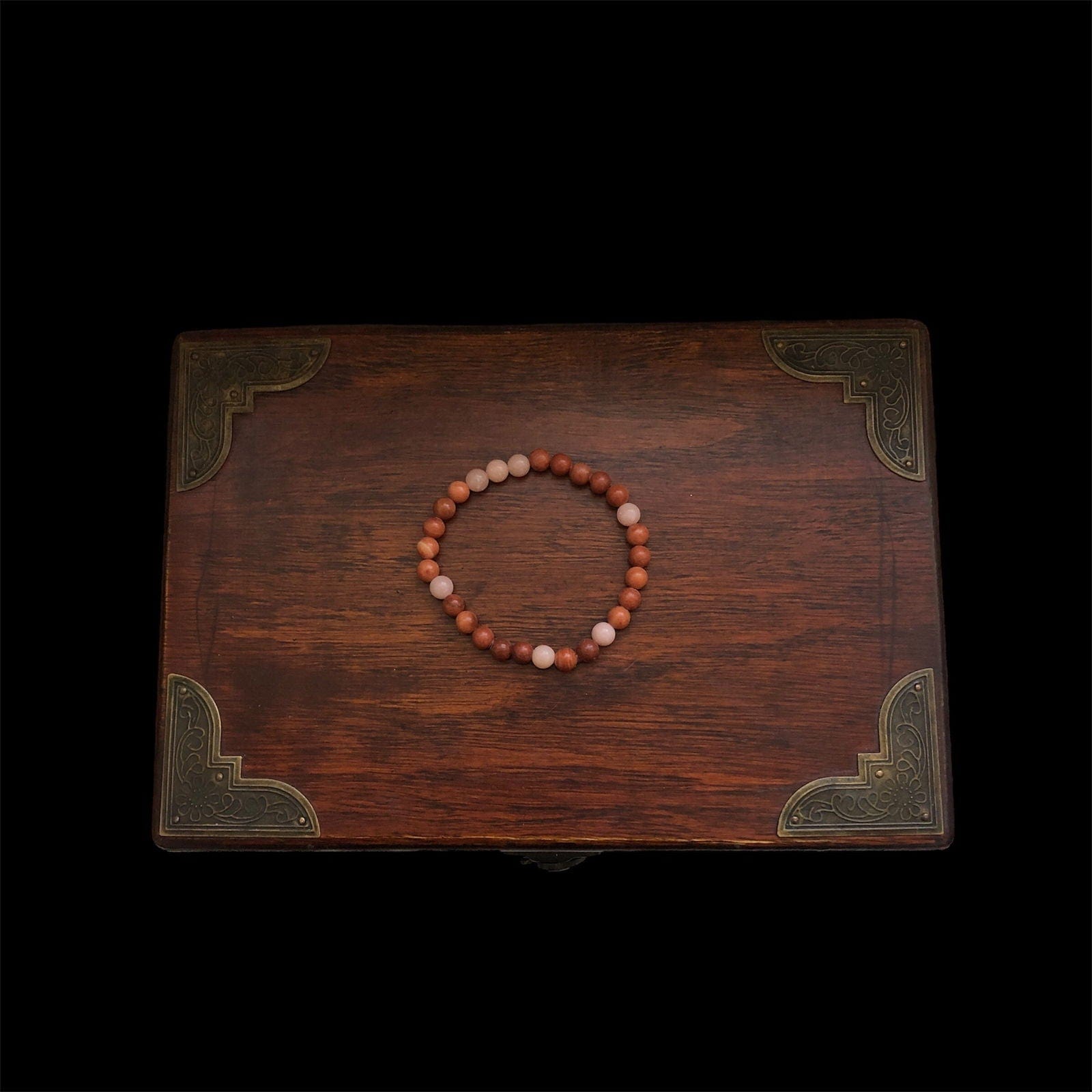 Redstone Agate and Pink Opal Beaded Bracelet Silver Chamber Jewellery Store