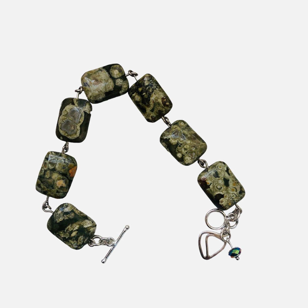 Rhyolite and 925 Silver Segmented Bracelet Silver Chamber Jewellery Store